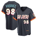 MATTH S.Diego Padres #98 Randy Vasquez Player Obsidian 2026 City Connect Home Limited T-shirt Stitched Jerseys