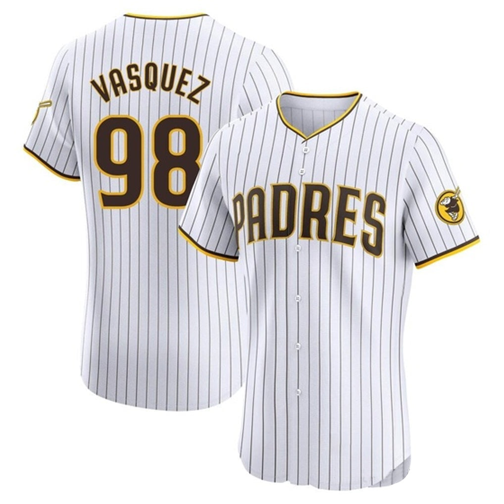 MATTH S.Diego Padres #98 Randy Vasquez Player White Home Limited Elite Stitched Jerseys