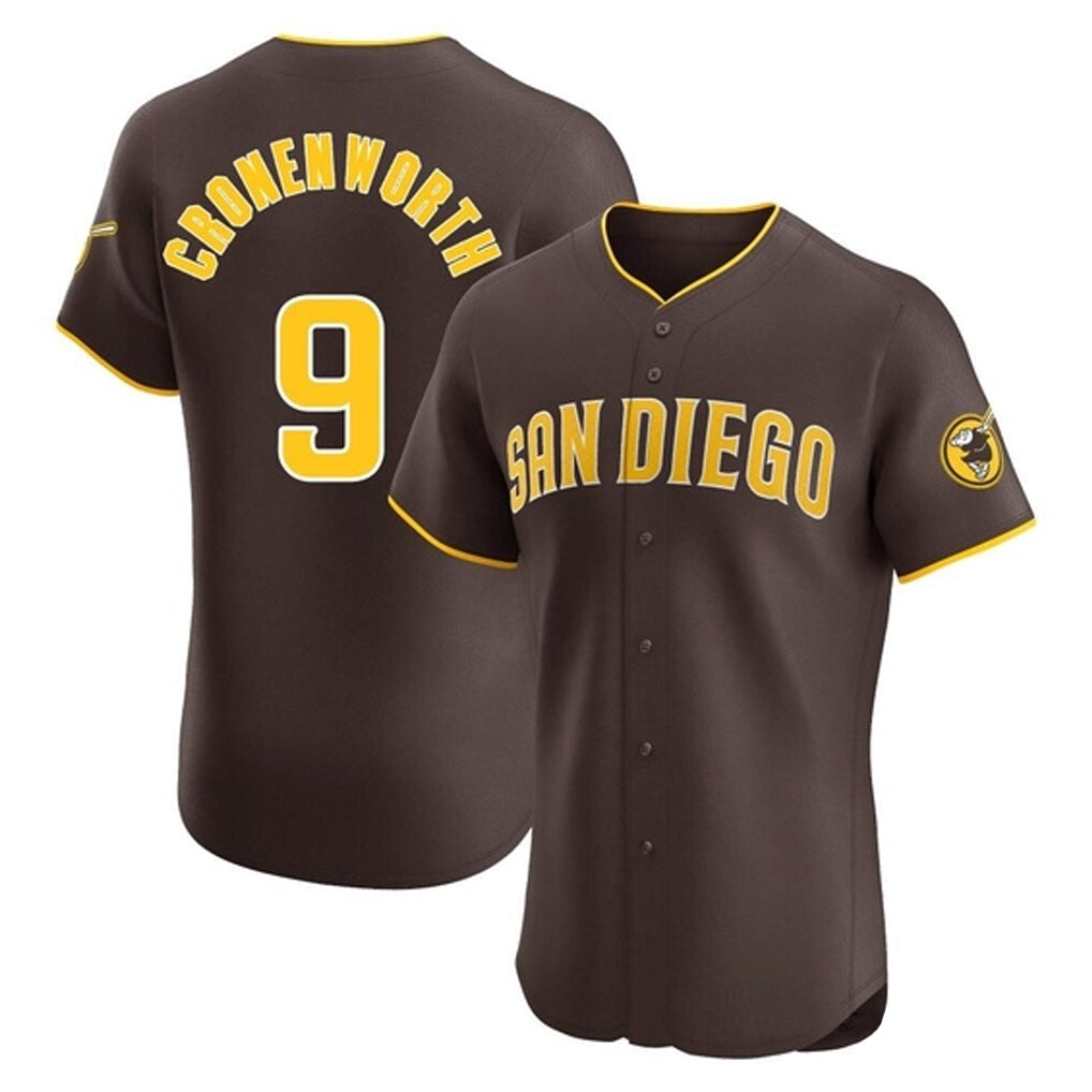 MATTH S.Diego Padres #9 Jake Cronenworth Player Brown Home Limited Elite Stitched Jerseys