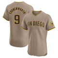 MATTH S.Diego Padres #9 Jake Cronenworth Player Khaki Home Limited Elite Stitched Jerseys