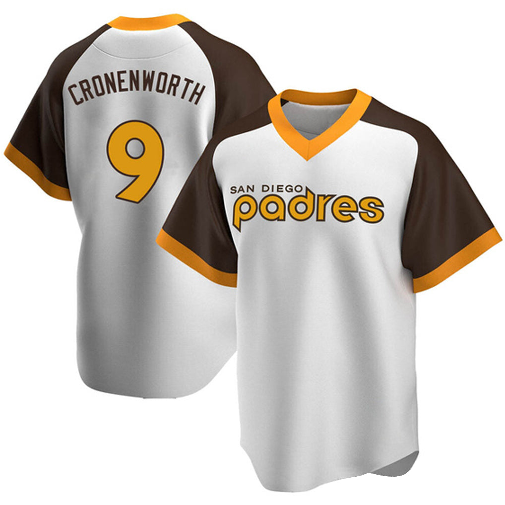 MATTH S.Diego Padres #9 Jake Cronenworth Player White Home Cooperstown Collection Replica Game Stitched Jerseys