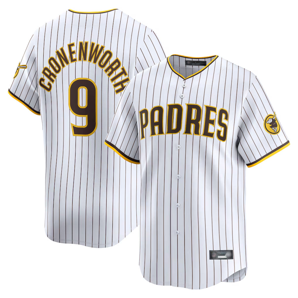 MATTH S.Diego Padres #9 Jake Cronenworth Player White Home Limited Stitched Jerseys
