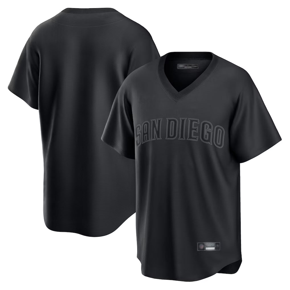 MATTH S.Diego Padres Blank Player Black Pitch Fashion Game T-shirt Stitched Jerseys