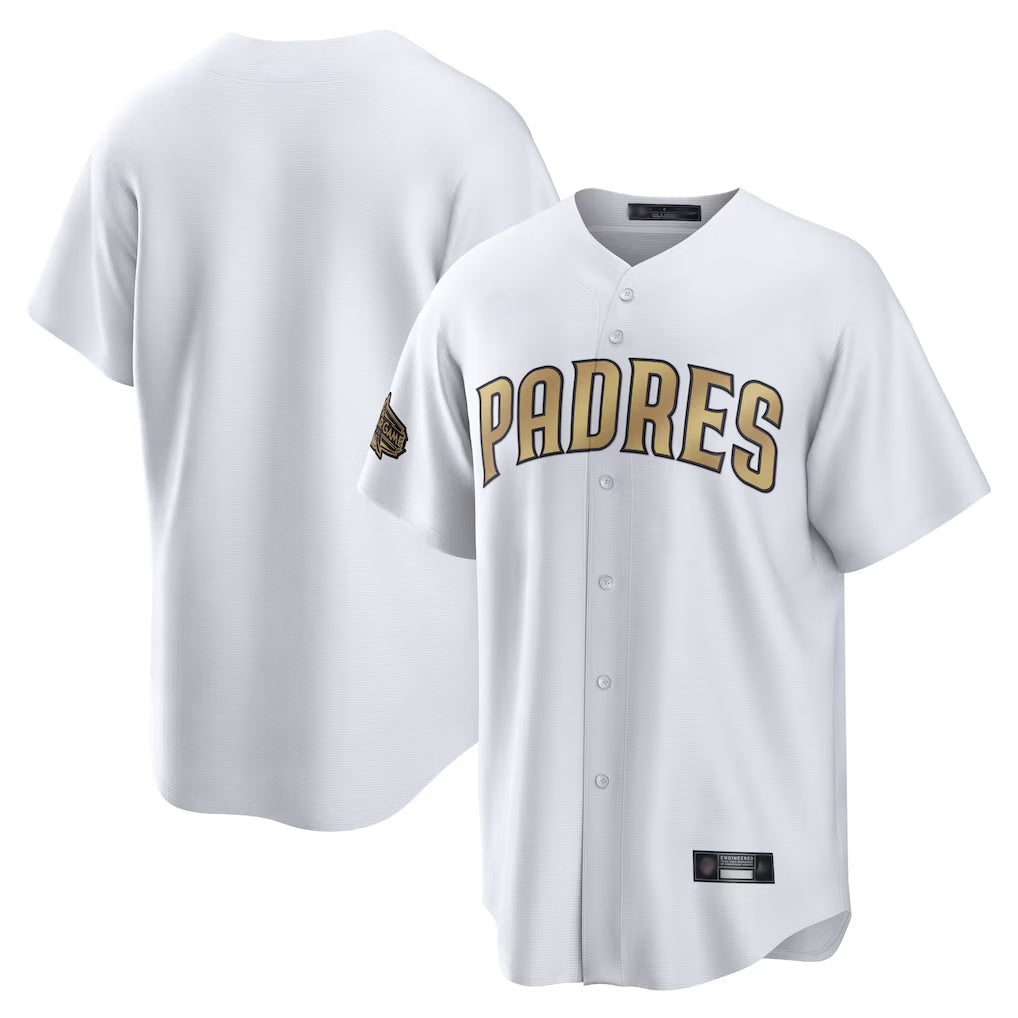 MATTH S.Diego Padres Blank Player Gold Replica All-Star Game White Stitched Jerseys