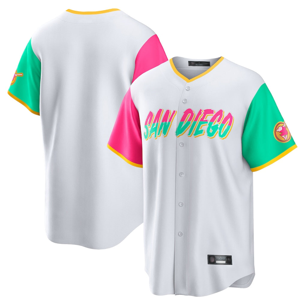 MATTH S.Diego Padres Blank Player White City Connect Home Game Stitched Jerseys