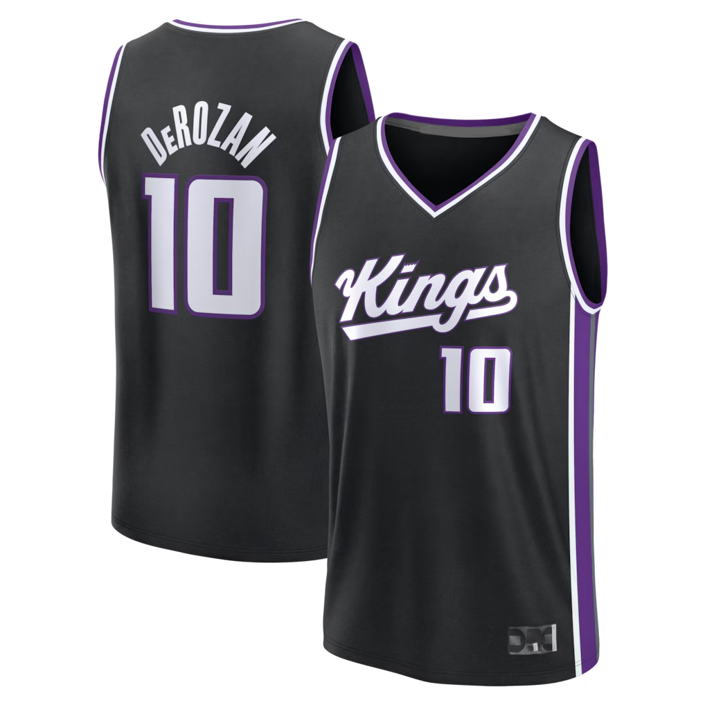 MATTH S.Kings #10 DeMar DeRozan Fanatics Black Fast Break Replica Player Jerseys - Icon Edition