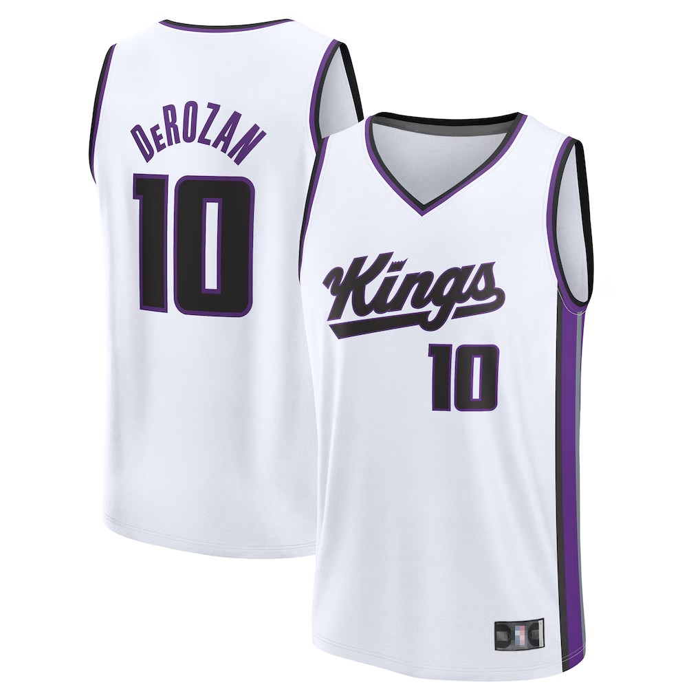 MATTH S.Kings #10 DeMar DeRozan Fanatics White Fast Break Replica Player Jerseys - Association Edition