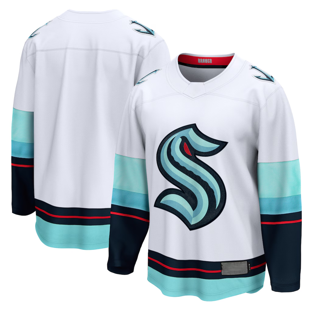 MATTH S.Kraken White Away Breakaway Jerseys