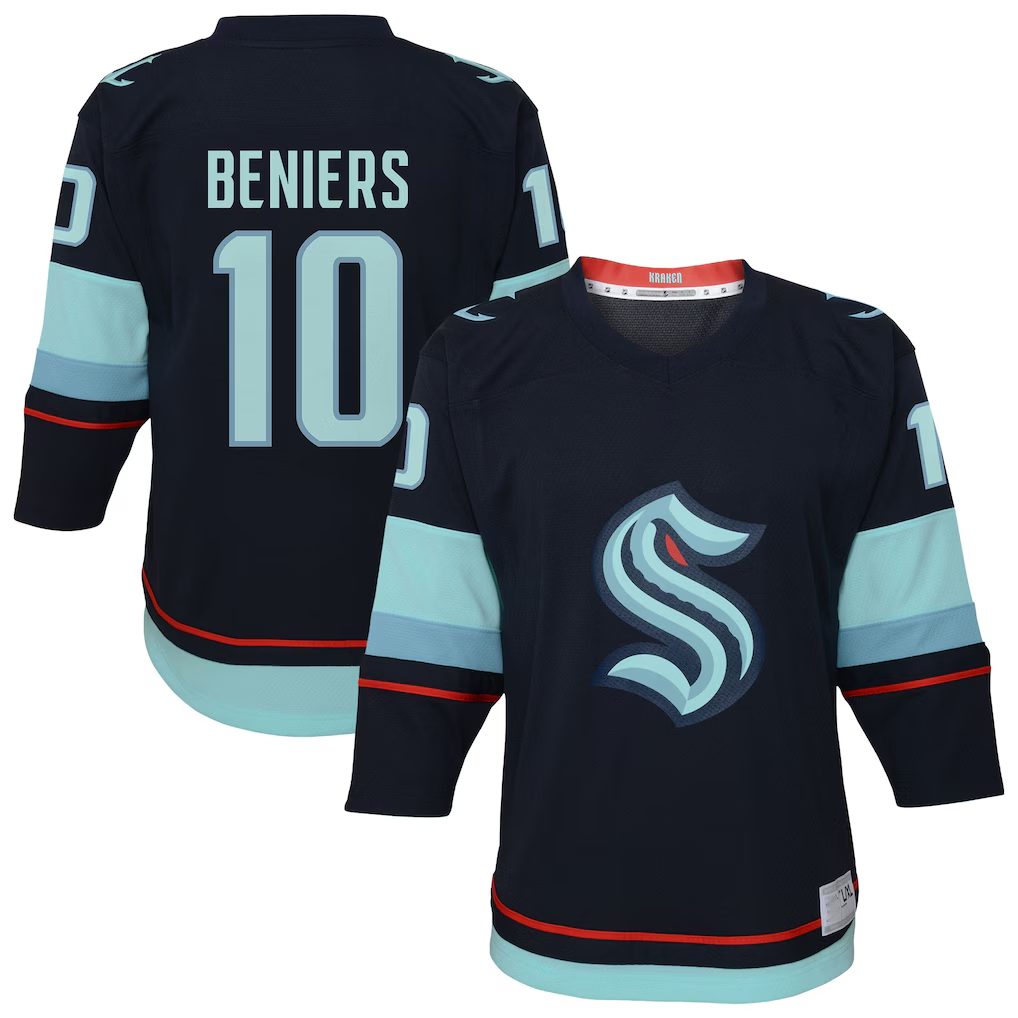 MATTH S.Kraken #10 Matty Beniers Navy Alternate Replica Player Jerseys