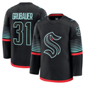 MATTH S.Kraken #31 Philipp Grubauer Black Alternate Premium Player Jerseys