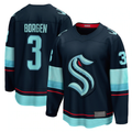 MATTH S.Kraken #3 Will Borgen Deep Sea Blue Home Breakaway Player Jerseys