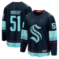 MATTH S.Kraken #51 Shane Wright Deep Sea Blue Home Breakaway Player Jerseys