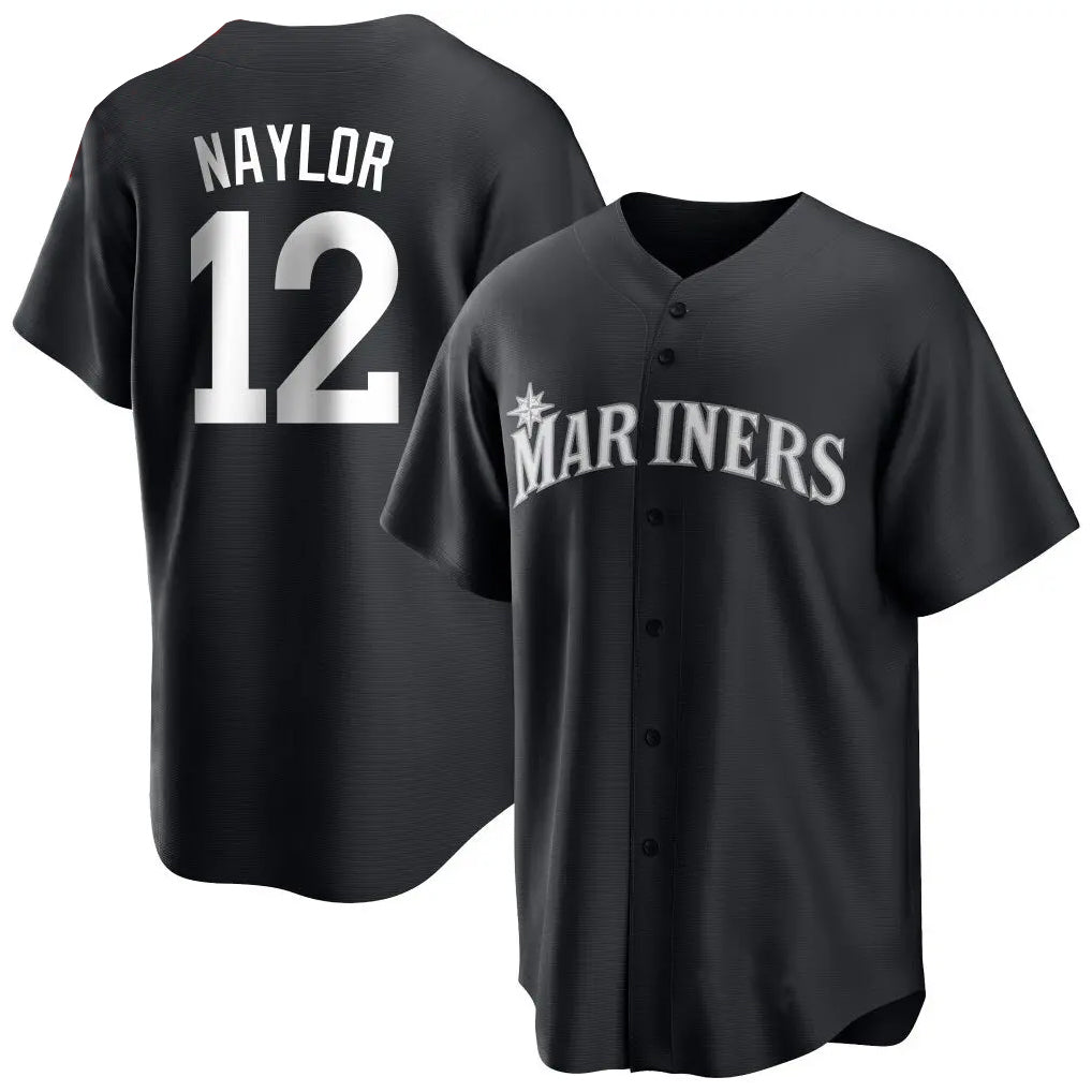 MATTH S.Mariners #12 Josh Naylor Player Black Home Limited Stitched Jerseys