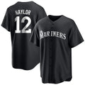MATTH S.Mariners #12 Josh Naylor Player Black Home Limited Stitched Jerseys