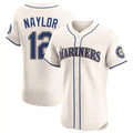 MATTH S.Mariners #12 Josh Naylor Player Cream Home Limited Elite Stitched Jerseys