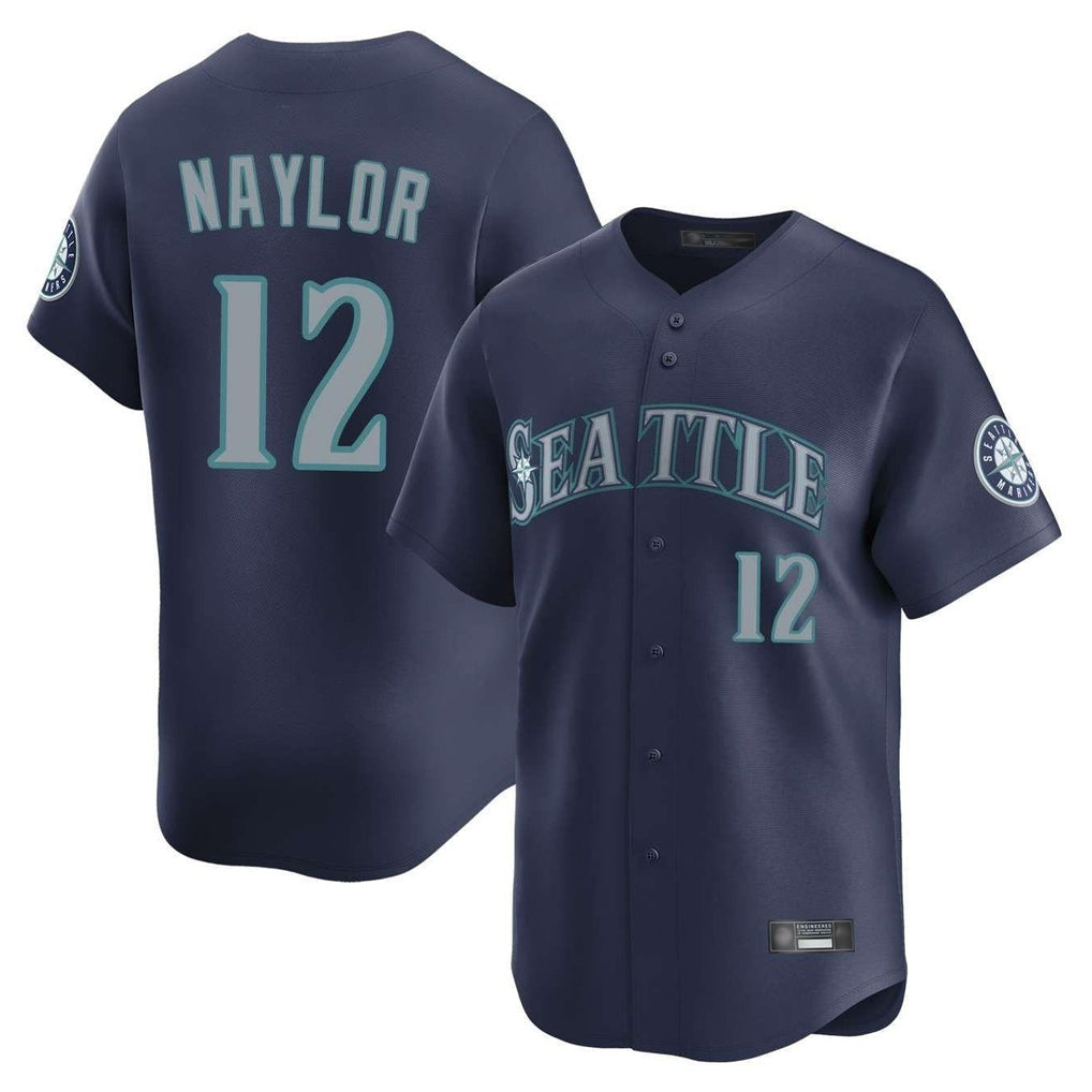 MATTH S.Mariners #12 Josh Naylor Player Navy Home Limited Stitched Jerseys
