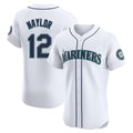 MATTH S.Mariners #12 Josh Naylor Player White Home Limited Elite Stitched Jerseys