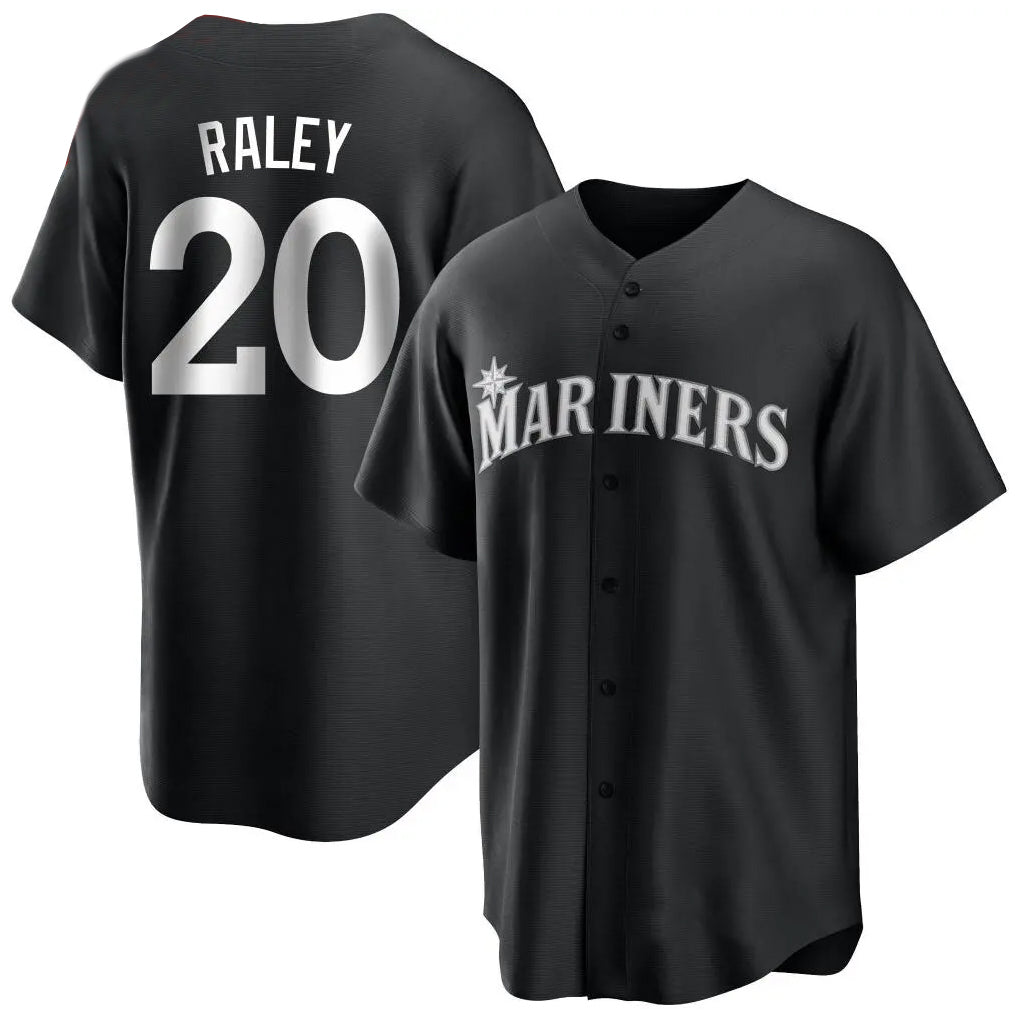 MATTH S.Mariners #20 Luke Raley Player Black Home Limited Stitched Jerseys