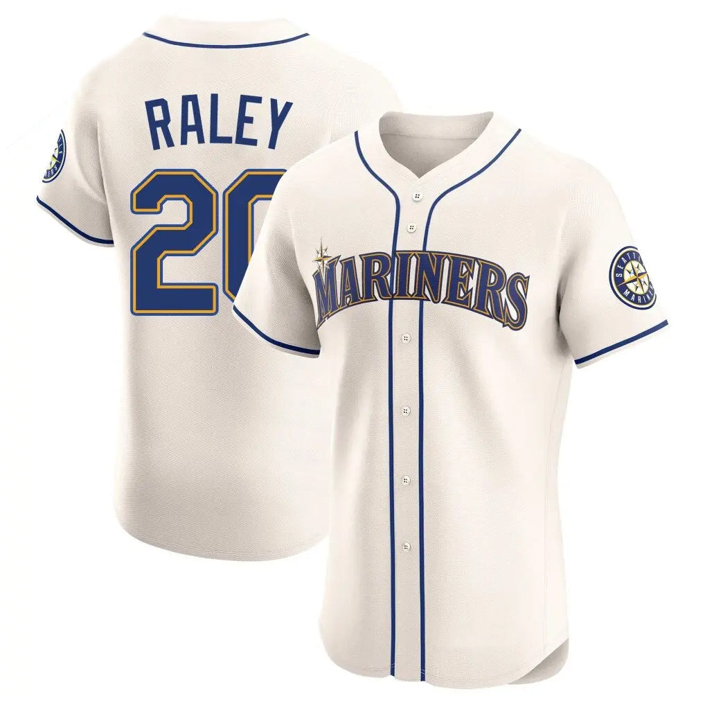 MATTH S.Mariners #20 Luke Raley Player Cream Home Limited Elite Stitched Jerseys