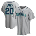 MATTH S.Mariners #20 Luke Raley Player Gray Home Game Stitched Jerseys