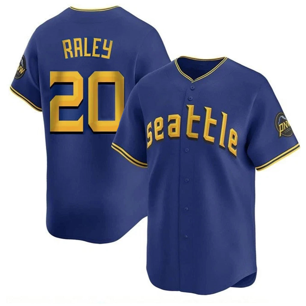 MATTH S.Mariners #20 Luke Raley Player Royal City Connect Home Limited Stitched Jerseys
