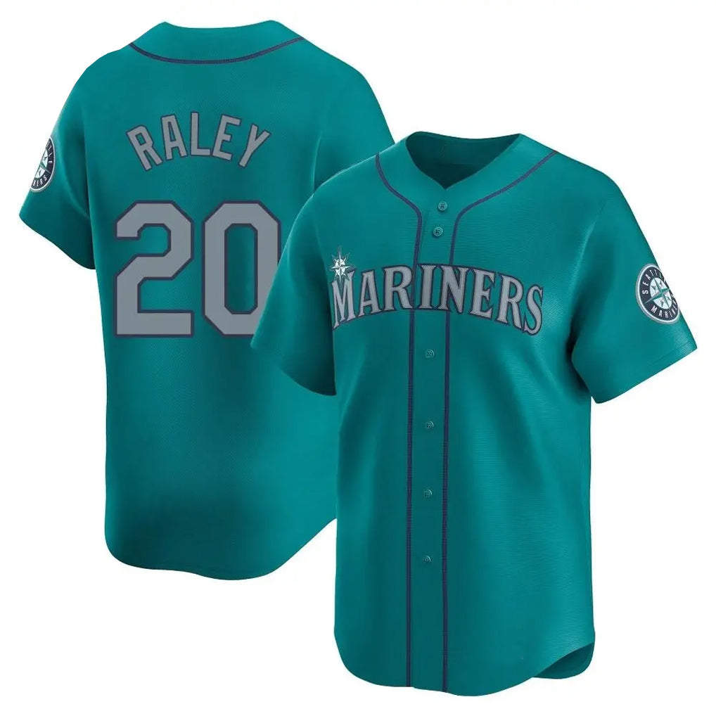 MATTH S.Mariners #20 Luke Raley Player Teal Home Limited Stitched Jerseys