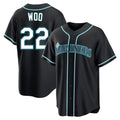 MATTH S.Mariners #22 Bryan Woo Player Black Fashion Home Limited Stitched Jerseys