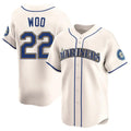 MATTH S.Mariners #22 Bryan Woo Player Cream Home Limited Stitched Jerseys
