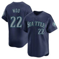 MATTH S.Mariners #22 Bryan Woo Player Navy Home Limited Stitched Jerseys