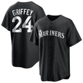 MATTH S.Mariners #24 Ken Griffey Jr Player Black Home Limited Stitched Jerseys