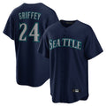 MATTH S.Mariners #24 Ken Griffey Jr Player Navy Home Game Stitched Jerseys