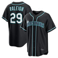 MATTH S.Mariners #29 Cal Raleigh Player Black Fashion Home Limited Stitched Jerseys