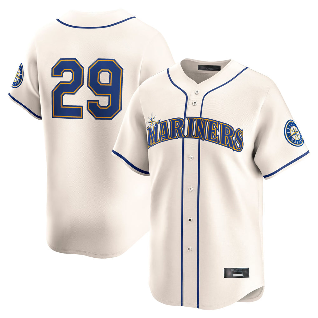MATTH S.Mariners #29 Cal Raleigh Player Cream Home Limited Stitched Jerseys