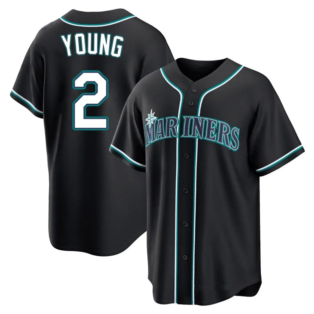 MATTH S.Mariners #2 Cole Young Player Black Fashion Home Limited Stitched Jerseys