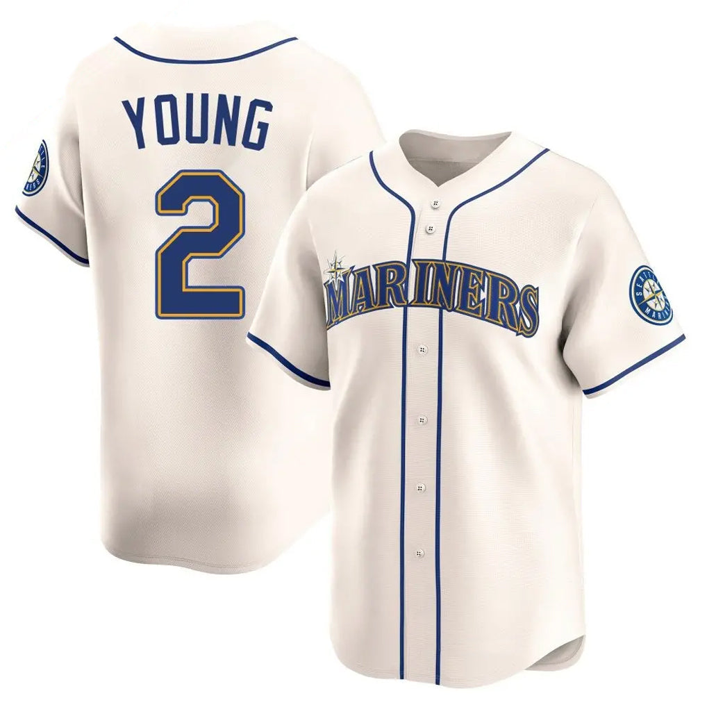 MATTH S.Mariners #2 Cole Young Player Cream Home Limited Stitched Jerseys
