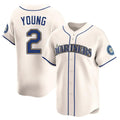 MATTH S.Mariners #2 Cole Young Player Cream Home Limited Stitched Jerseys