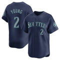 MATTH S.Mariners #2 Cole Young Player Navy Home Limited Stitched Jerseys