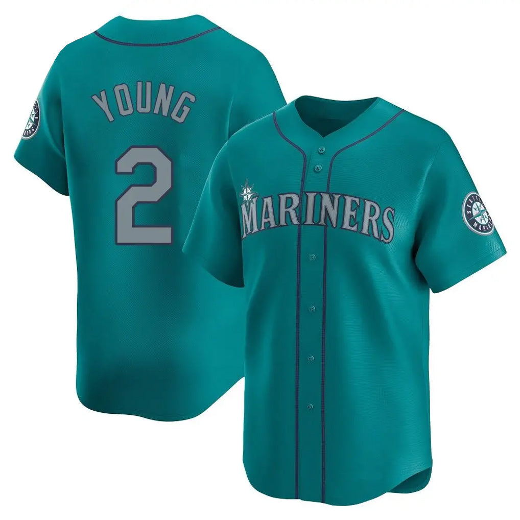 MATTH S.Mariners #2 Cole Young Player Teal Home Limited Stitched Jerseys