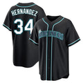 MATTH S.Mariners #34 Felix Hernandez Player Black Fashion Home Limited Stitched Jerseys