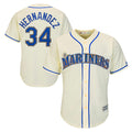 MATTH S.Mariners #34 Felix Hernandez Player Cream Majestic Home Cool Base Limited Stitched Jerseys