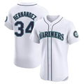 MATTH S.Mariners #34 Felix Hernandez Player White Home Limited Elite Stitched Jerseys