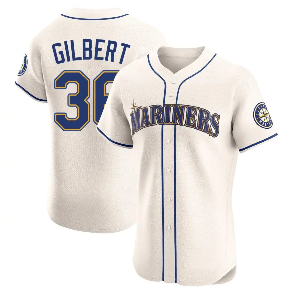 MATTH S.Mariners #36 Logan Gilbert Player Cream Home Limited Elite Stitched Jerseys