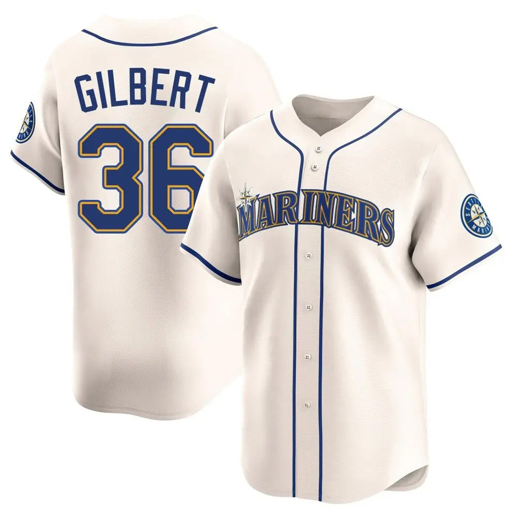 MATTH S.Mariners #36 Logan Gilbert Player Cream Home Limited Stitched Jerseys
