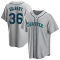 MATTH S.Mariners #36 Logan Gilbert Player Gray Home Game Stitched Jerseys