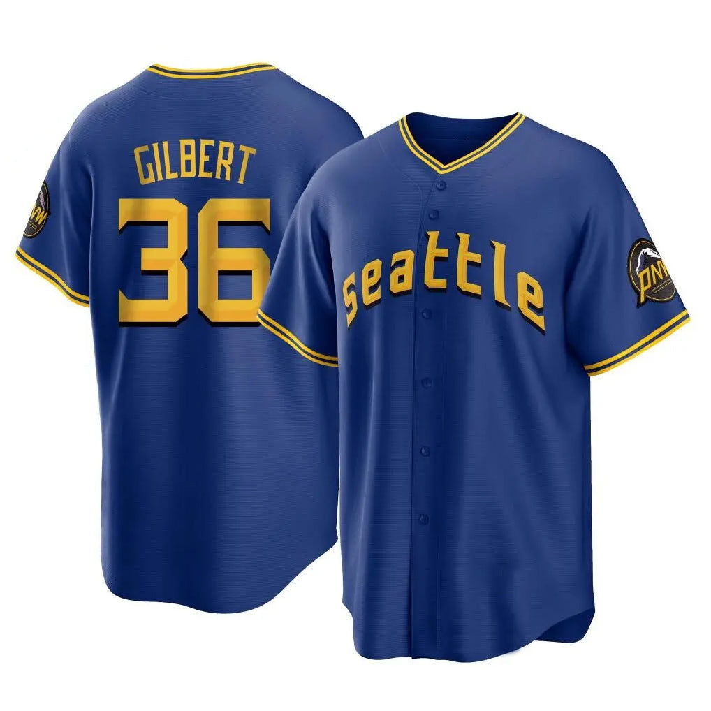 MATTH S.Mariners #36 Logan Gilbert Player Royal City Connect Home Game Stitched Jerseys