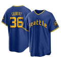 MATTH S.Mariners #36 Logan Gilbert Player Royal City Connect Home Game Stitched Jerseys