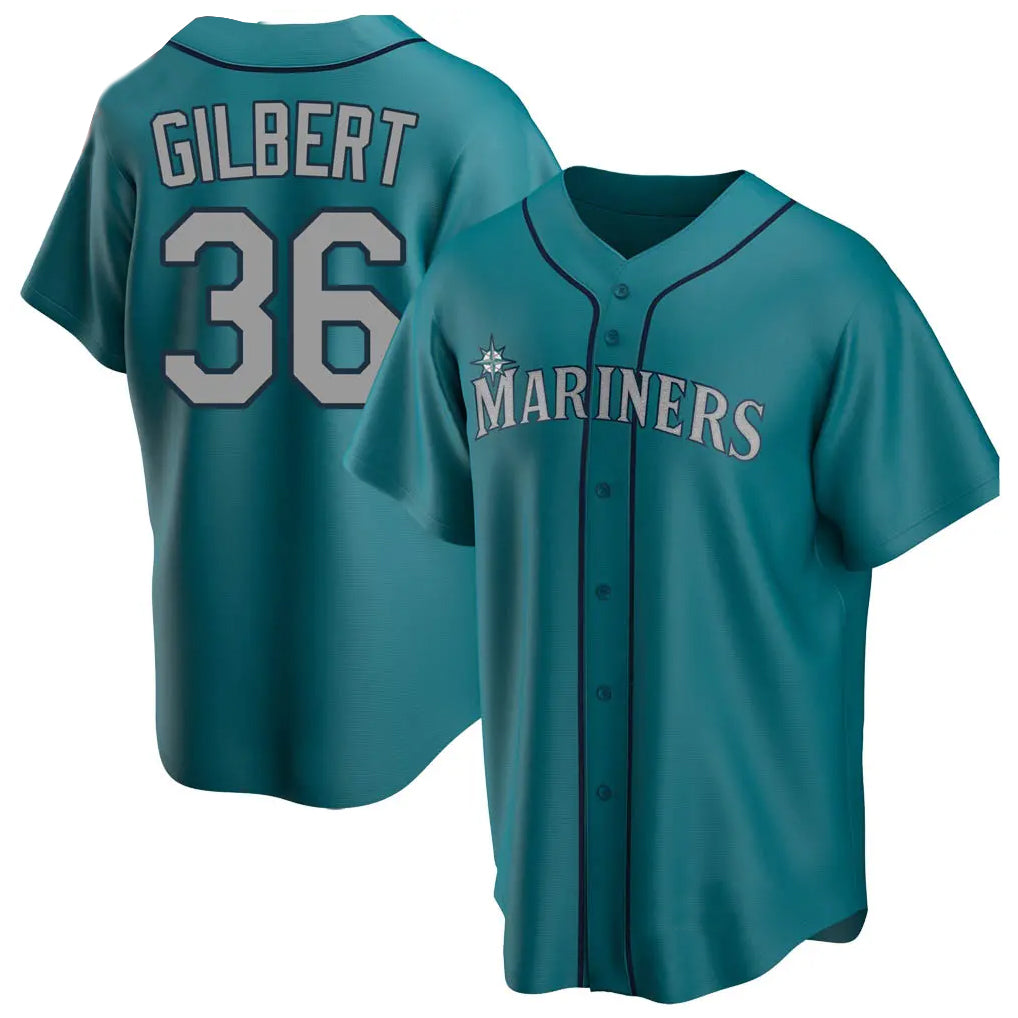 MATTH S.Mariners #36 Logan Gilbert Player Teal Home Game Stitched Jerseys