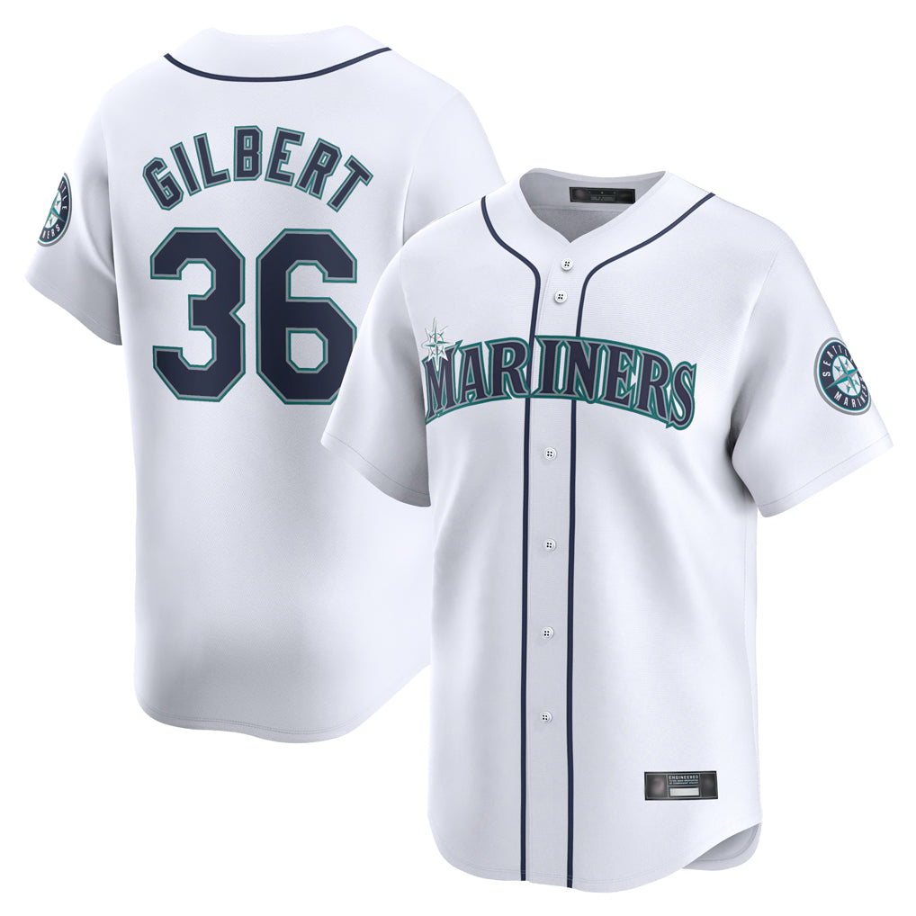 MATTH S.Mariners #36 Logan Gilbert Player White Home Limited Stitched Jerseys