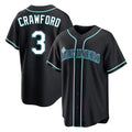MATTH S.Mariners #3 J.P. Crawford Player Black Fashion Home Limited Stitched Jerseys