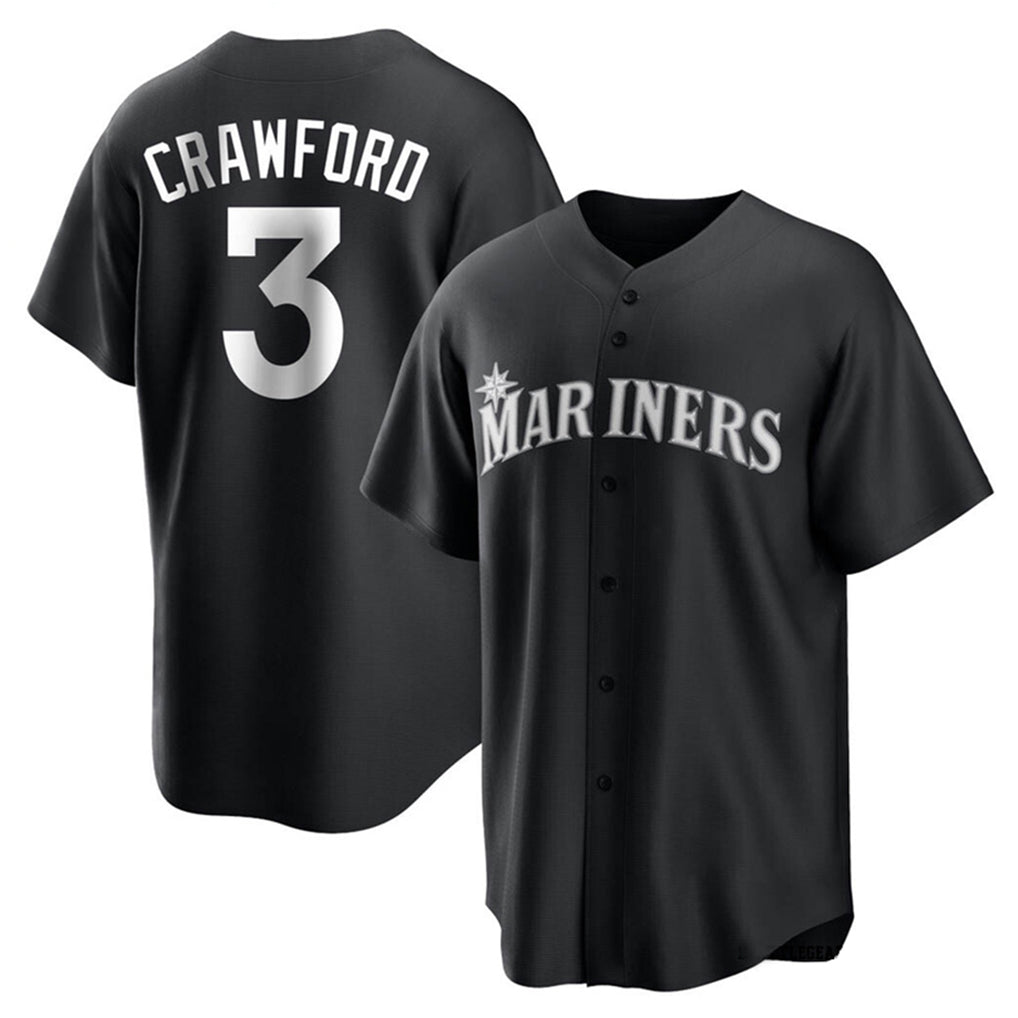 MATTH S.Mariners #3 J.P. Crawford Player Black Home Limited Stitched Jerseys